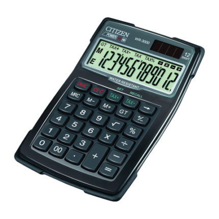 Калькулятор настольный водопыленепроницаемый CITIZEN WR-3000