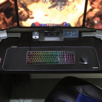 Коврик для мыши и клавиатуры игровой с подсветкой (RGB) SONNEN "CHAMELEON"