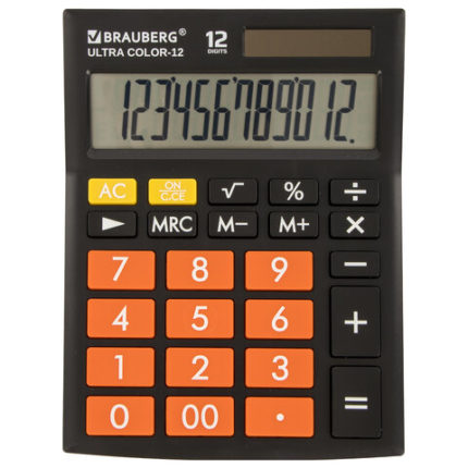 Калькулятор настольный BRAUBERG ULTRA COLOR-12-BKRG (192x143 мм)