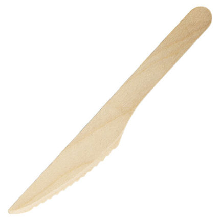 Нож одноразовый деревянный 160 мм