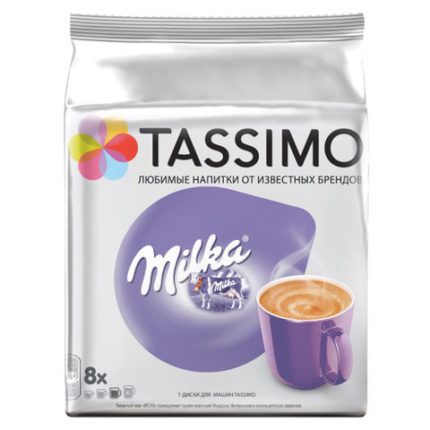 Какао в капсулах JACOBS "Milka" для кофемашин Tassimo