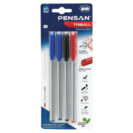 Ручки шариковые масляные PENSAN "Triball Colored"