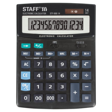 Калькулятор настольный STAFF STF-888-14 (200х150 мм)