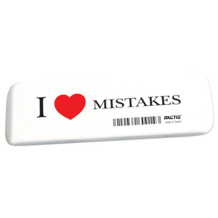 Ластик большой FACTIS "I love mistakes" (Испания)