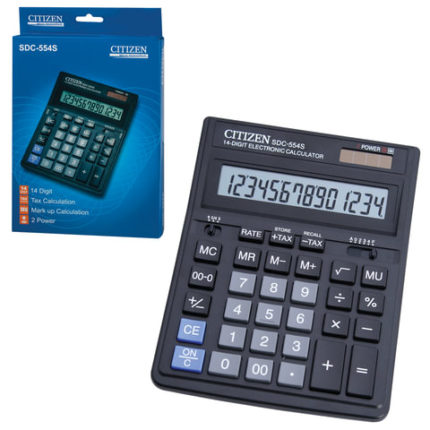 Калькулятор настольный CITIZEN SDC-554S (199x153 мм)