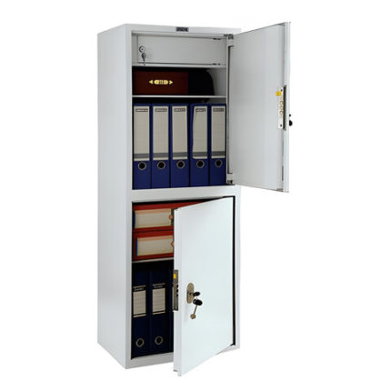 Шкаф металлический для документов AIKO "SL-125/2Т" светло-серый