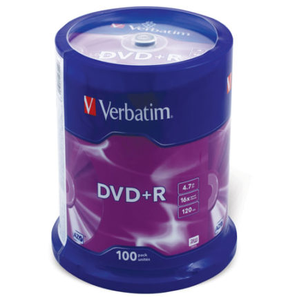 Диски DVD+R (плюс) VERBATIM 4