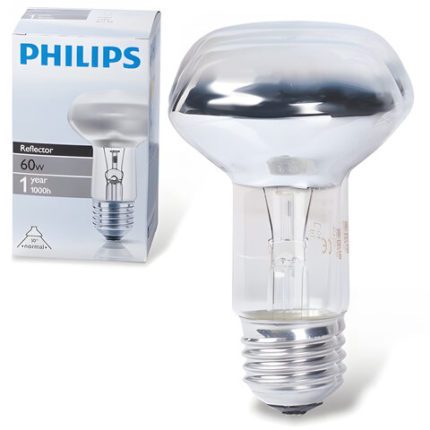 Лампа накаливания PHILIPS Spot R63 E27 30D
