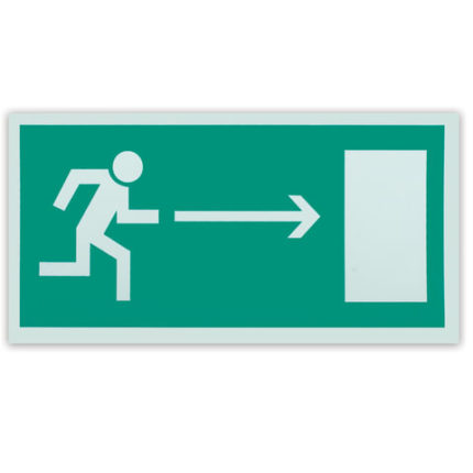 Знак эвакуационный "Направление к эвакуационному выходу направо"