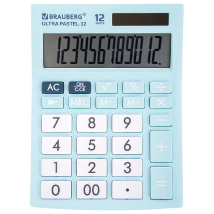Калькулятор настольный BRAUBERG ULTRA PASTEL-12-LB (192x143 мм)