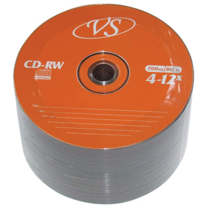 Диски CD-RW VS 700 Mb 4-12x Bulk (термоусадка без шпиля)