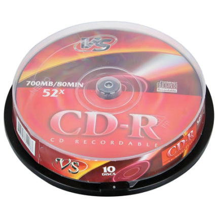 Диски CD-R VS 700 Mb 52x Cake Box (упаковка на шпиле)