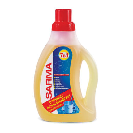 Средство для мытья пола дезинфицирующее 750 мл SARMA "Лимон"