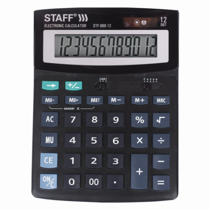 Калькулятор настольный STAFF STF-888-12 (200х150 мм)