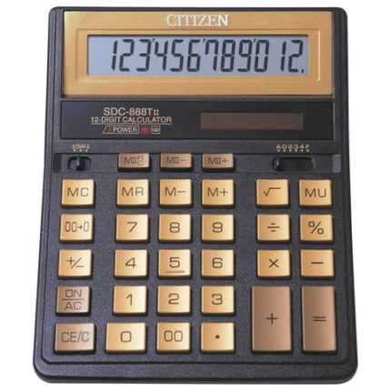 Калькулятор настольный CITIZEN SDC-888TIIGE (203х158 мм)