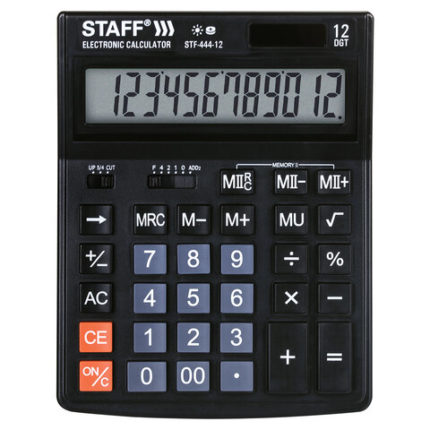Калькулятор настольный STAFF STF-444-12 (199x153 мм)