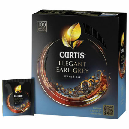 Чай CURTIS "Elegant Earl Grey" черный ароматизированный мелкий лист 100 сашетов