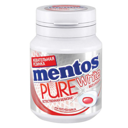 Жевательная резинка MENTOS Pure White (Ментос) "Клубника"