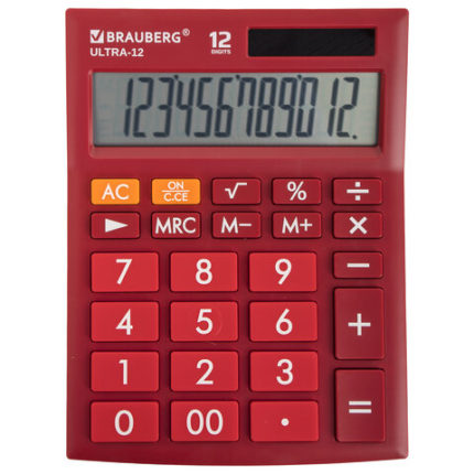 Калькулятор настольный BRAUBERG ULTRA-12-WR (192x143 мм)