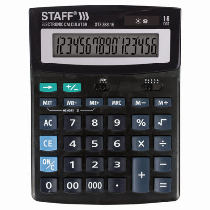 Калькулятор настольный STAFF STF-888-16 (200х150 мм)