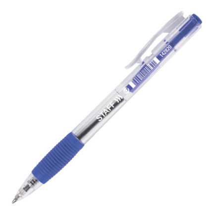 Ручка шариковая автоматическая с грипом STAFF "Basic" BPR-820