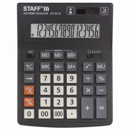 Калькулятор настольный STAFF PLUS STF-333 (200x154 мм)