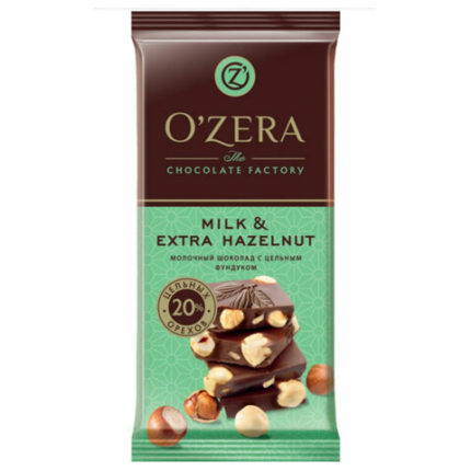 Шоколад O'ZERA "Milk & Extra Hazelnut" молочный