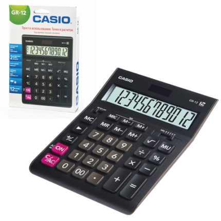 Калькулятор настольный CASIO GR-12-W (209х155 мм)
