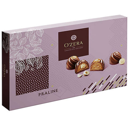 Конфеты шоколадные O'ZERA "Praline" с дробленым и цельным фундуком