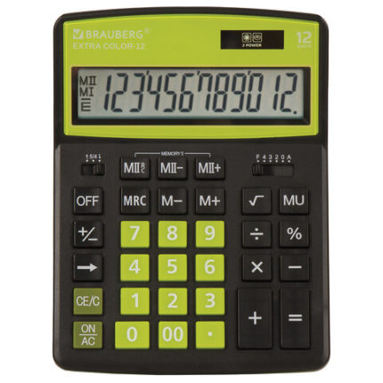 Калькулятор настольный BRAUBERG EXTRA COLOR-12-BKLG (206x155 мм)