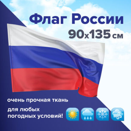 Флаг России 90х135 см без герба
