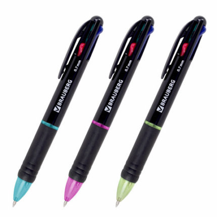 Ручка многоцветная шариковая автоматическая MULTICOLOR 4 ЦВЕТА