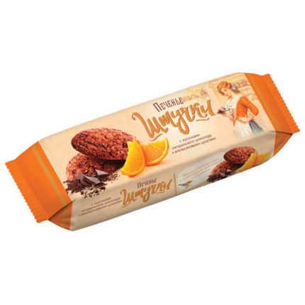 Печенье овсяное ШТУЧКИ с кусочками шоколада и апельсиновыми цукатами
