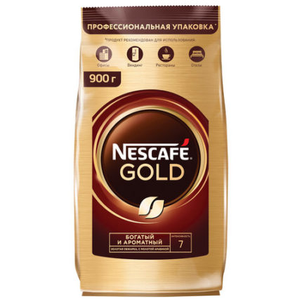 Кофе молотый в растворимом NESCAFE (Нескафе) "Gold"