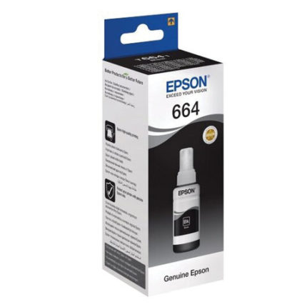 Чернила EPSON 664 (T6641) для СНПЧ Epson L100/L110/L200/L210/L300/L456/L550
