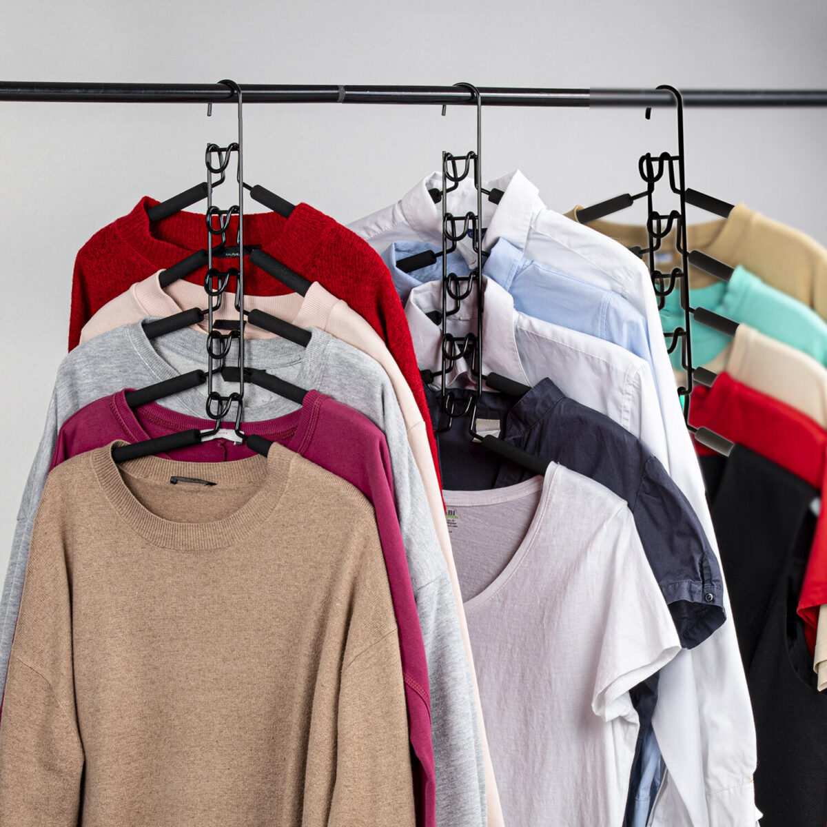 Вешалка-плечики трансформер, 5 плечиков, металл с покрытием, черные, BRABIX ULTRA, 607474 — изображение 8