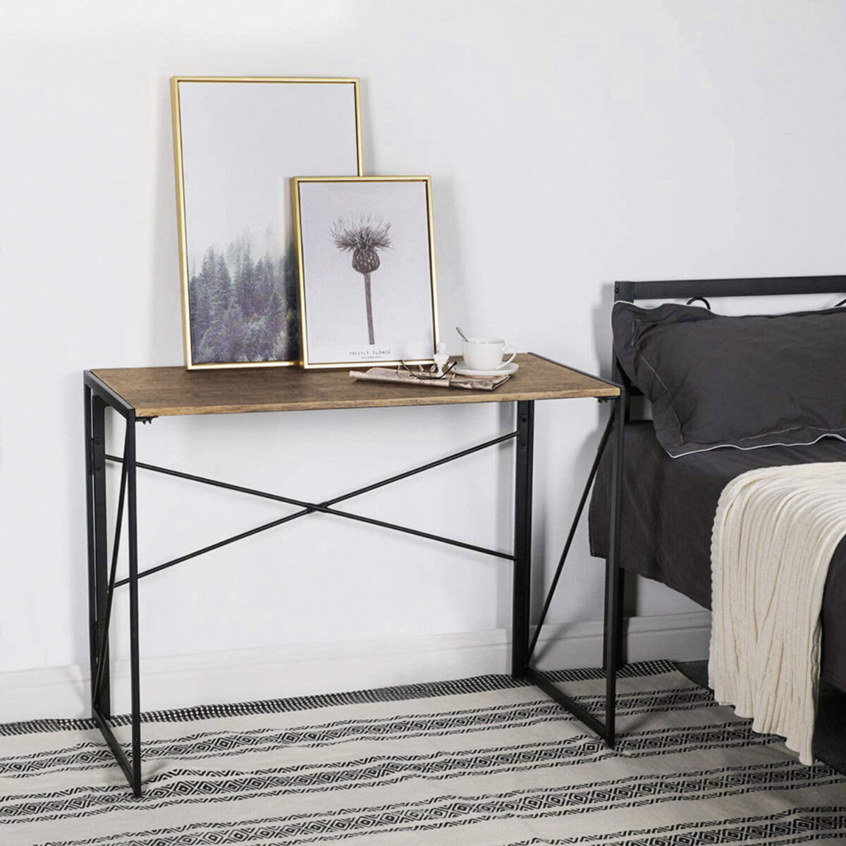 Стол на металлокаркасе BRABIX "LOFT CD-002", 1000х500х750 мм, складной, цвет дуб натуральный, 641214 — изображение 13