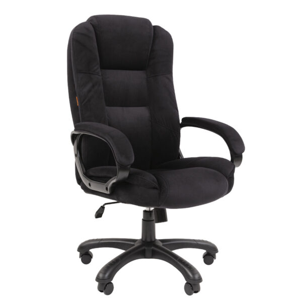 Кресло офисное Chairman CH 600, велюр, черное, 7158676