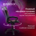 Кресло компьютерное BRABIX "Rider EX-544", экокожа черная/ткань красная, 531583 — изображение 7
