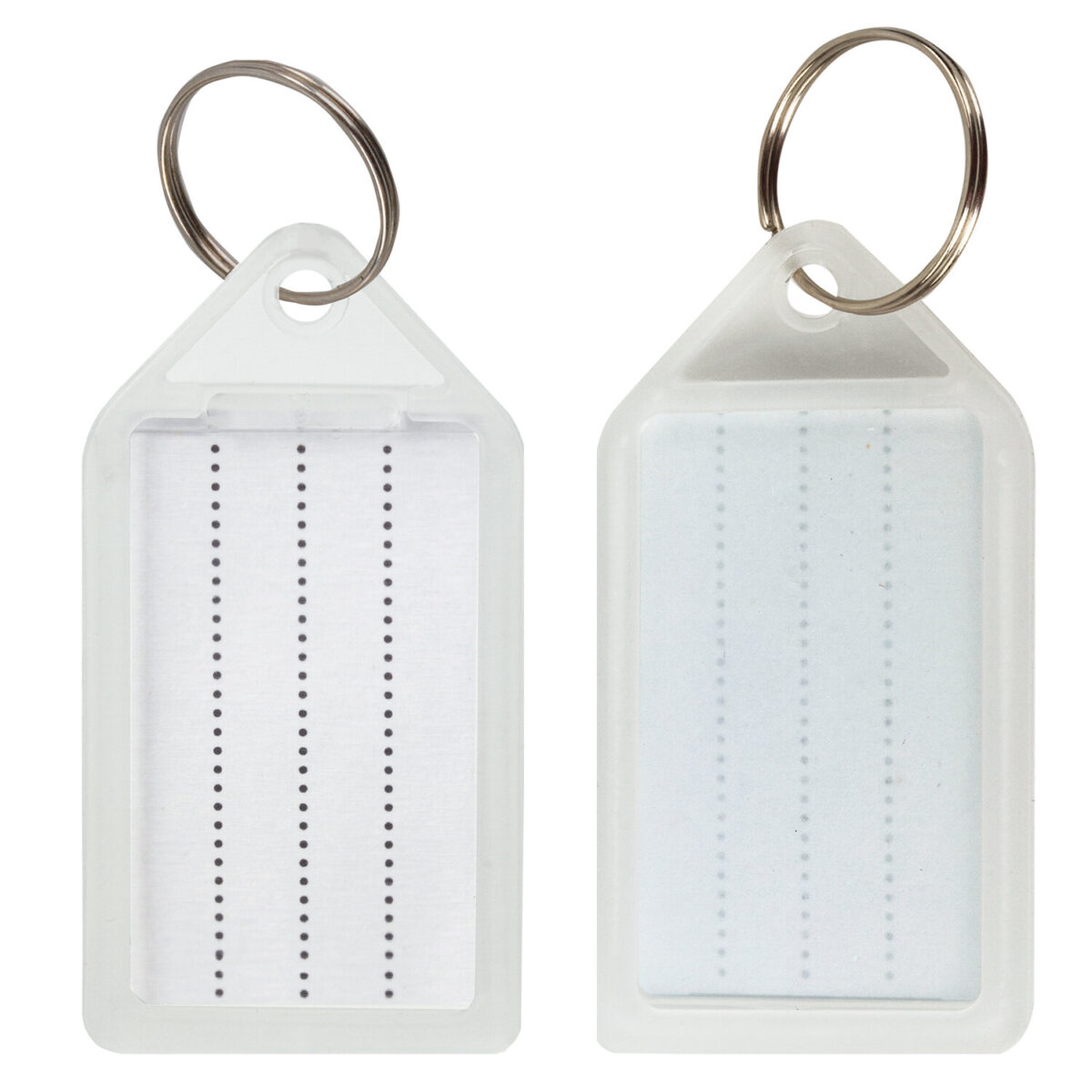 Бирки для ключей КОМПЛЕКТ 20 ШТ., длина 55 мм, инфо-окно 39х22 мм, ПРОЗРАЧНЫЕ, BRAUBERG, 237496 — изображение 4