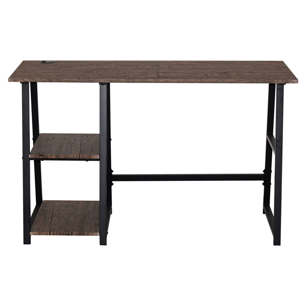 Стол на металлокаркасе BRABIX "LOFT CD-006", 1200х500х730 мм, 2 полки, цвет морёный дуб, 641224 — изображение 3