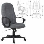 Кресло офисное T-898AXSN, ткань, серое, 1070383 — изображение 2