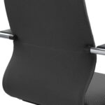 Кресло офисное МЕТТА "SU-B-10" хром, ткань-сетка, сиденье и спинка мягкие, черное — изображение 10