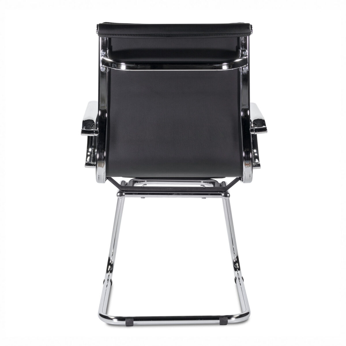 Кресло для приемных и переговорных BRABIX "Kayman CF-102", экокожа, хром, черное, 532572 — изображение 4