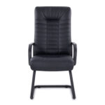 Кресло для приемных и переговорных "Атлант", кожа, черное — изображение 6