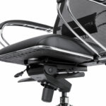 Кресло офисное МЕТТА "ErgoLife" Comfort, хром, сиденье мягкое, ткань-сетка/экокожа, черное — изображение 8