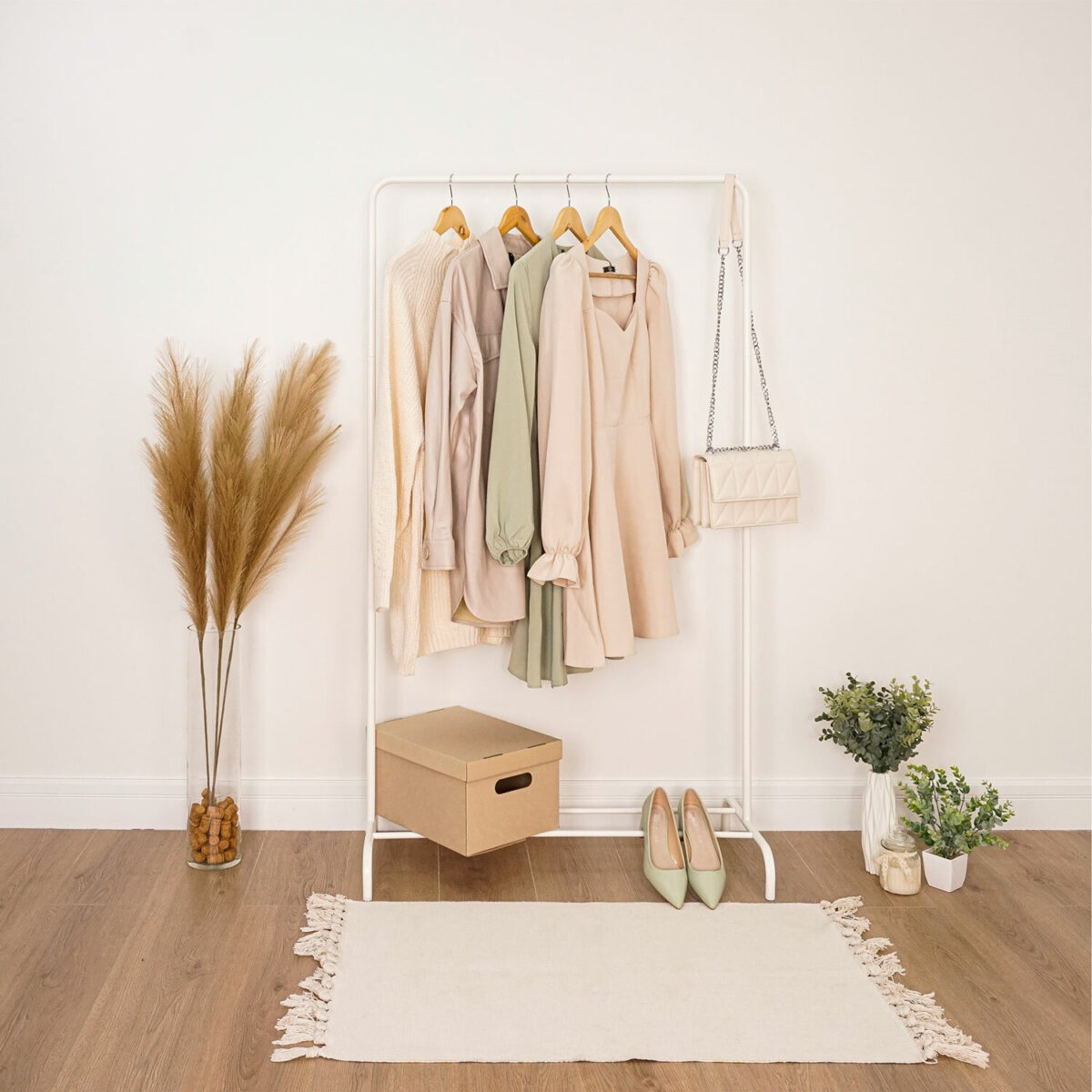 Вешалка для плечиков "Радуга-1", 1500х820х390 мм, металл, белая, ВНП 298 Б — изображение 4