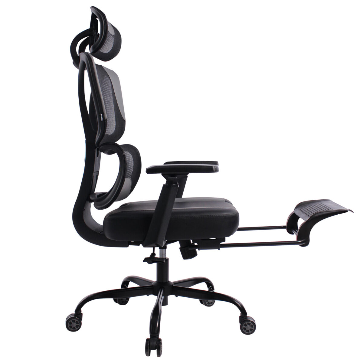 Кресло BRABIX PREMIUM "Venom GM-530", подножка, синхромеханизм, экокожа/сетка, черное/серое, 532951 — изображение 9