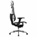 Кресло МЕТТА "YOGA" Y 4DT B2-14D, адаптивная спинка, 3D-подголовник, сверхпрочная сетка, черное — изображение 4