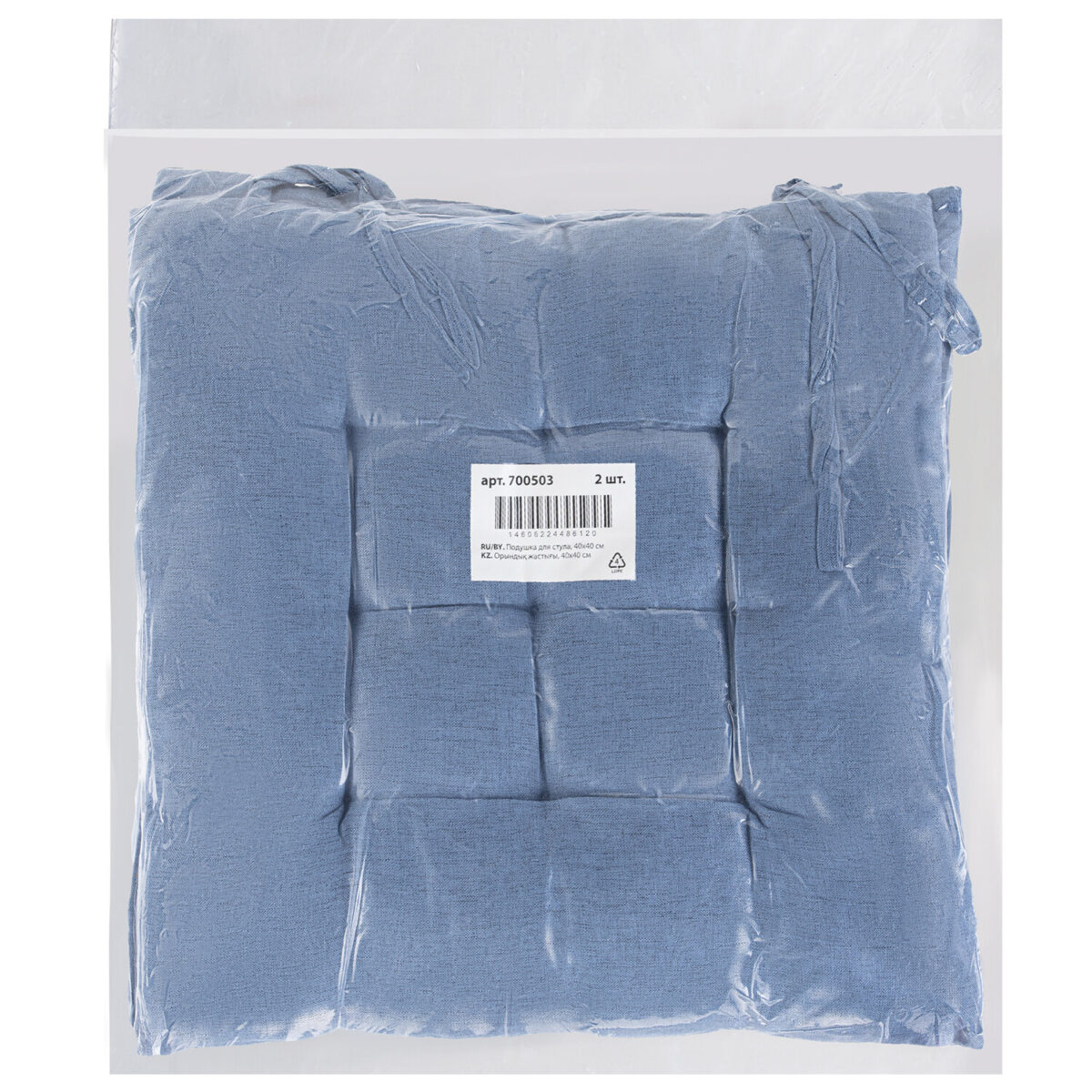 Подушка на стул "РОГОЖКА", 40x40 см, полиэстер, синяя, PRIMILA (ПРИМИЛА) LUX, 700503 — изображение 6